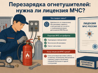 Перезарядка огнетушителей: нужна ли лицензия МЧС